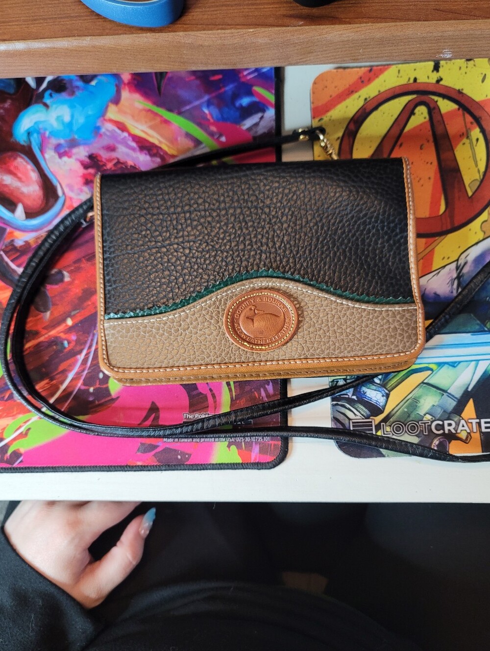 vintage dooney and bourke leather small crossbody